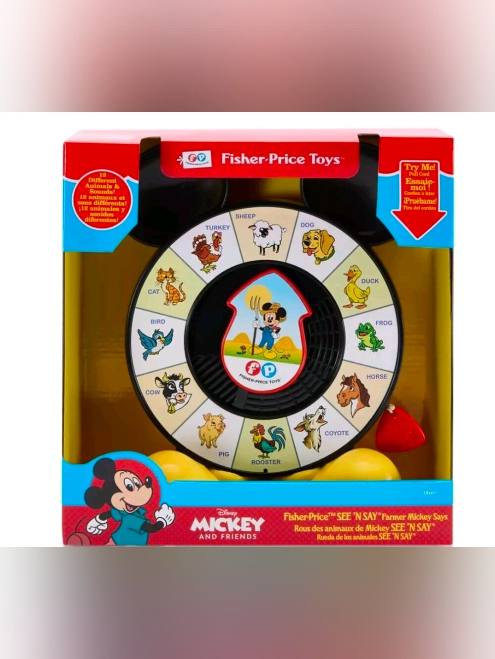 Disney Mickey Mouse and Friends Fisher Price See and Say Farmer Mickey Says New